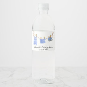 Etiqueta Para Botella De Agua Blue Boy Bohemian Clothes Baby Shower
