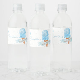 Etiqueta Para Botella De Agua Blue Here s the Scoop Baby Shower
