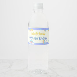 Etiqueta Para Botella De Agua Blue Pop It Fidget Birday