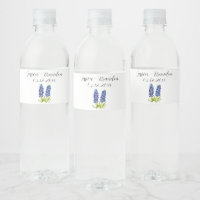 Bluebonnets Watercolor Flor azul Boda floral