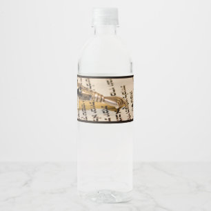 Etiqueta Para Botella De Agua BM Bar Bat Mitzvah Gold Yad