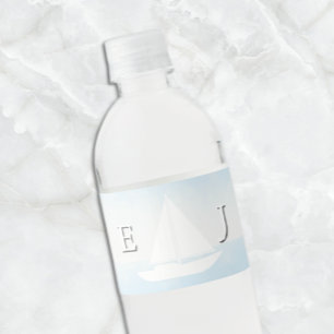Etiqueta Para Botella De Agua Boda acuarela de agua que se encuentra con el ciel