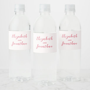 Etiqueta Para Botella De Agua Boda Cereza Roja