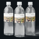 Etiqueta Para Botella De Agua Boda de acuarela de Napa Valley<br><div class="desc">Boda de acuarela de los viñedos de Napa Valley gracias a los favores etiquetas de botellas de agua</div>