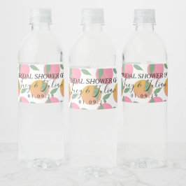 Etiqueta Para Botella De Agua Boda de Frutas Naranjas Melocotones Cítricos 