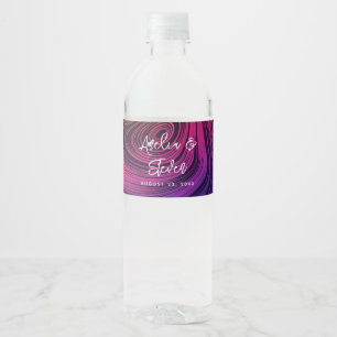 Etiqueta Para Botella De Agua Boda De Patrones Guay De Sesenta Círculos De Vibe 