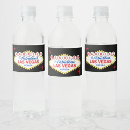 Etiqueta Para Botella De Agua Boda en la recepción de la boda de Las Vegas