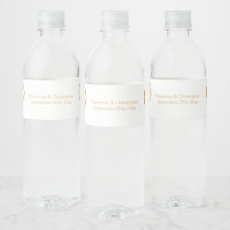 Etiqueta Para Botella De Agua Boda Etiqueta del frasco de agua Corazón de oro