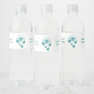 Etiqueta Para Botella De Agua Boda Etiqueta del frasco de agua Mariposas Verde a