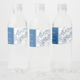 Etiqueta Para Botella De Agua Boda Maine Island Peaks