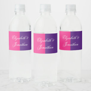 Etiqueta Para Botella De Agua Boda minimalista mezcla y combina vibrante amanece