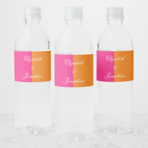 Etiqueta Para Botella De Agua Boda minimalista Vibrante Sunrise Mezcla y combina
