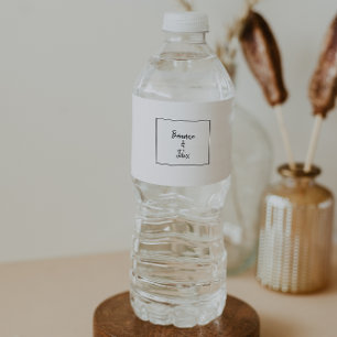 Etiqueta Para Botella De Agua Boda Moderna
