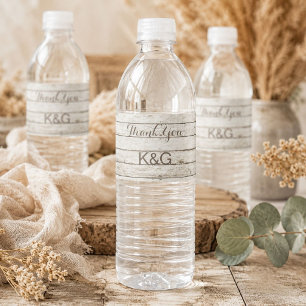 Etiqueta Para Botella De Agua boda rústica vintage campestre madera granero 