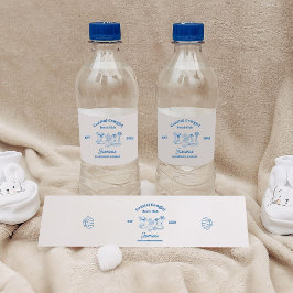 Etiqueta Para Botella De Agua Bodega costera Blue Ocean Bachelorette fin de sema