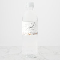 Boho Autumn Wildflower | Etiqueta de botella de ag
