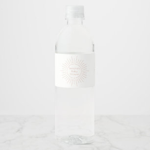Etiqueta Para Botella De Agua Boho Sun Baby Shower