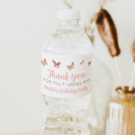 Etiqueta Para Botella De Agua Bola de agua de la fiesta de cumpleaños de maripos