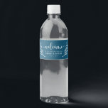 Etiqueta Para Botella De Agua Bolsa de bienvenida de fin de semana de Boda de la<br><div class="desc">Esta etiqueta de botellas de agua de la marina es perfecta para que los clientes se deslicen en bolsas de bienvenida o para que se den cita en eventos de boda.</div>