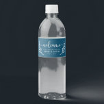 Etiqueta Para Botella De Agua Bolsa de bienvenida para fin de semana de boda de<br><div class="desc">Esta etiqueta para botella de agua de la marina es perfecta para deslizar en las bolsas de bienvenida para invitados de fuera de la ciudad o para regalar en eventos de boda.</div>