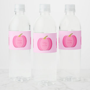 Etiqueta Para Botella De Agua Bonito Bebé Rosa Personalizado de calabaza Mamá se