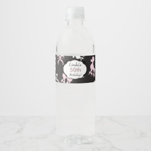 Etiqueta Para Botella De Agua Bonito Canales de cumpleaños