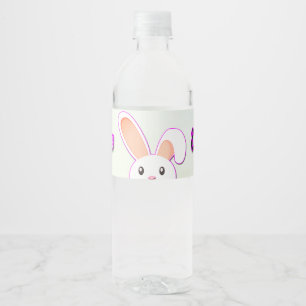 Etiqueta Para Botella De Agua Bonito conejo de Pascua 2