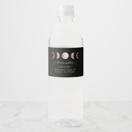 Etiqueta Para Botella De Agua boquilla de agua de estudio de yoga rosa de las fa