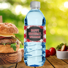 Etiqueta Para Botella De Agua Botella de agua del patio trasero BBQ Birthday Par