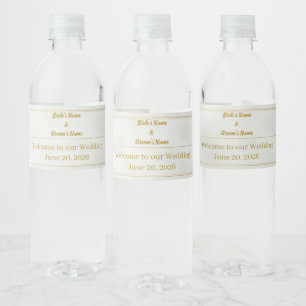 Etiqueta Para Botella De Agua Botella de agua para boda de verano con hierba de