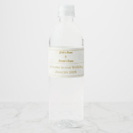 Etiqueta Para Botella De Agua Botella de agua para boda de verano con hierba de 
