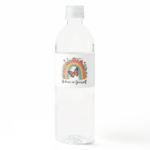 Botella de Agua Retro Boho Mariposa Cree en Ti Mis