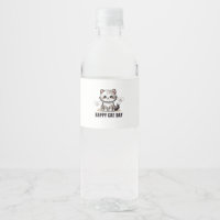 Botellas de agua únicas con diseños de gato finos
