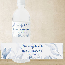 Etiqueta Para Botella De Agua Boy Baby Shower Watercolor Still Life Florines