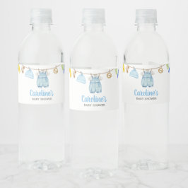 Etiqueta Para Botella De Agua Boy Popsicle Baby Shower