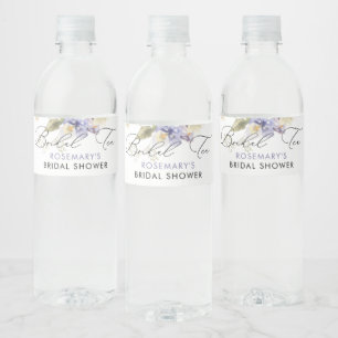 Etiqueta Para Botella De Agua Bridal Tea Watercolor Floral Bridal Shower