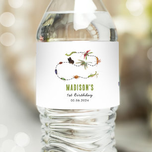 Etiqueta Para Botella De Agua Bugs & Insects Vintage Birthday Party