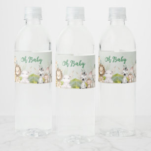 Etiqueta Para Botella De Agua cables de agua de ducha verdes y blancos