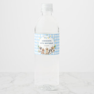 Etiqueta Para Botella De Agua Cachorro Llamando a Todos los Animales de Pawty Et