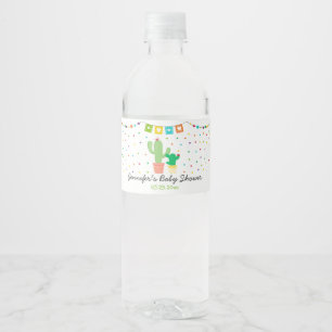 Etiqueta Para Botella De Agua Cactus Baby Shower de la fiesta