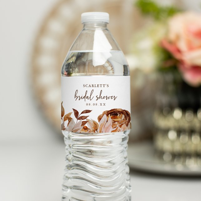 Etiqueta Para Botella De Agua Caída Bridal Shower (Fall Bridal Shower Water Bottle Label
)
