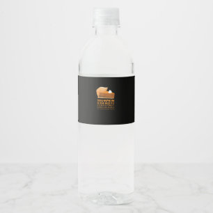 Etiqueta Para Botella De Agua Caída del Día de Acción de Gracias de la Calabaza