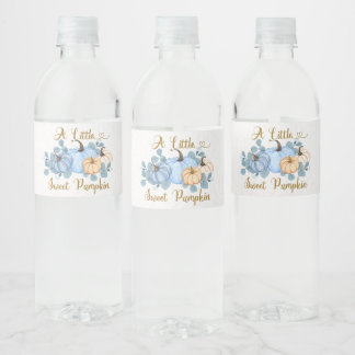 Etiqueta Para Botella De Agua Calabaza dulce está en el camino de la etiqueta de