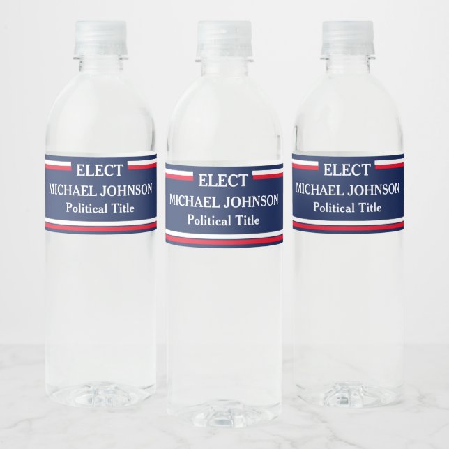 Etiqueta Para Botella De Agua Campaña política electoral (Botellas)
