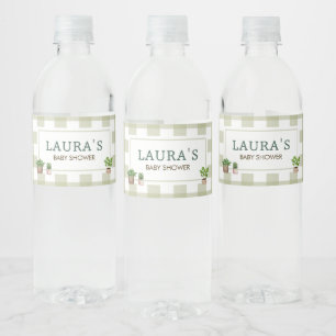 Etiqueta Para Botella De Agua Campesinos cultivados localmente comercializan Bab