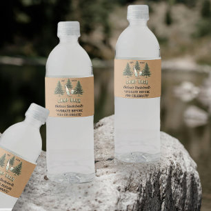 Etiqueta Para Botella De Agua Camping Bachelorette Personalizada Kraft Tan Rusti