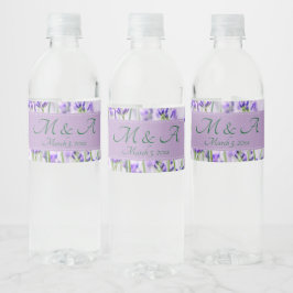 Etiqueta Para Botella De Agua Campos de lavanda Boda Botella de agua grandes