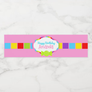 Etiqueta Para Botella De Agua Candyland Inspiro Agua Botella Wrappers