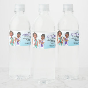 Etiqueta Para Botella De Agua Cantantes afroamericanos de las Escrituras