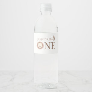 Etiqueta Para Botella De Agua Cara salvaje de un león